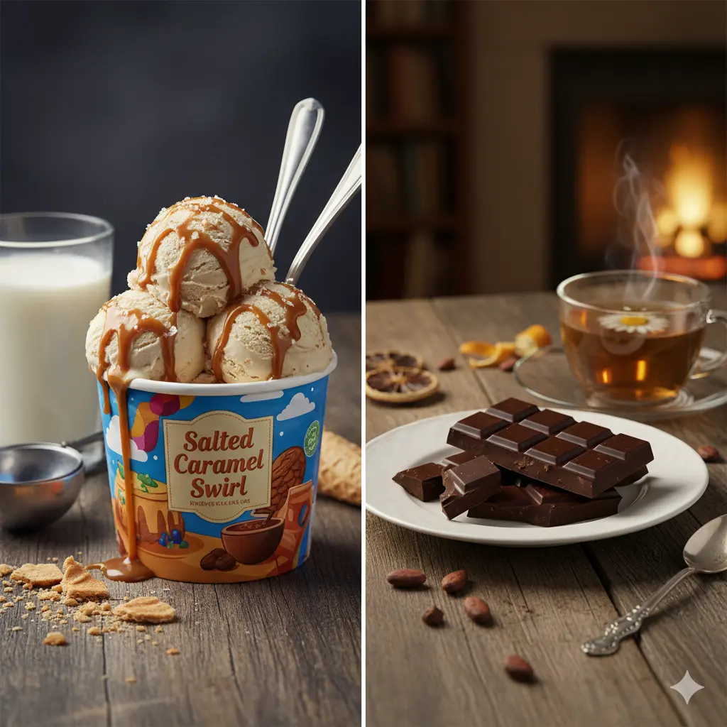 Myth-busting stress-relief foods comparison.