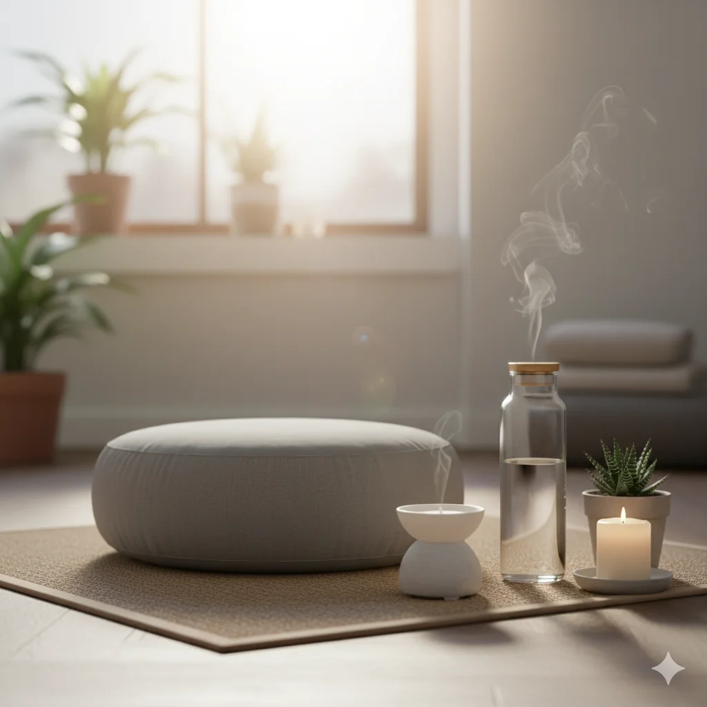 Hydration and mindfulness for stress relief