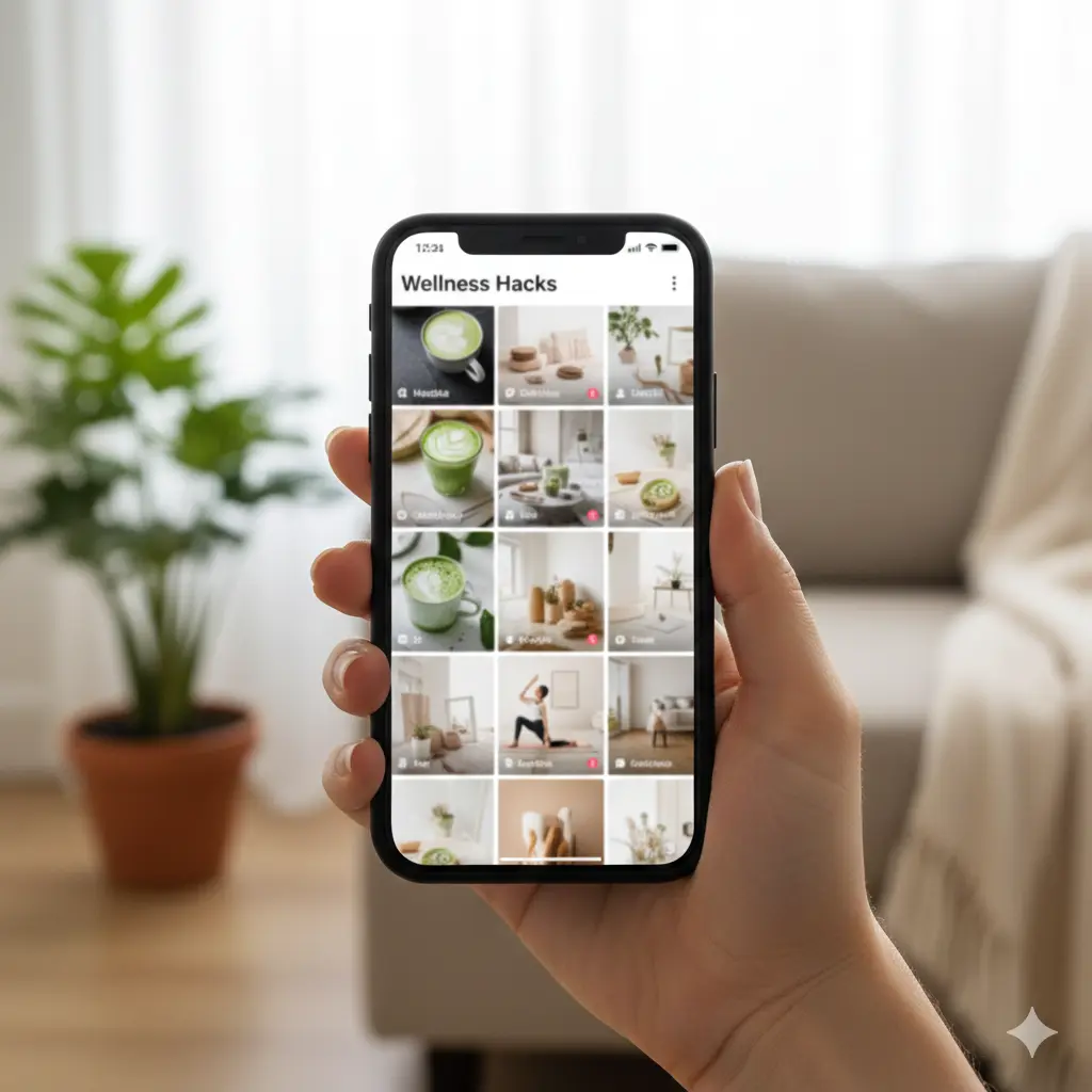 Phone displaying psychologists warn against the viral tiktok self care trends