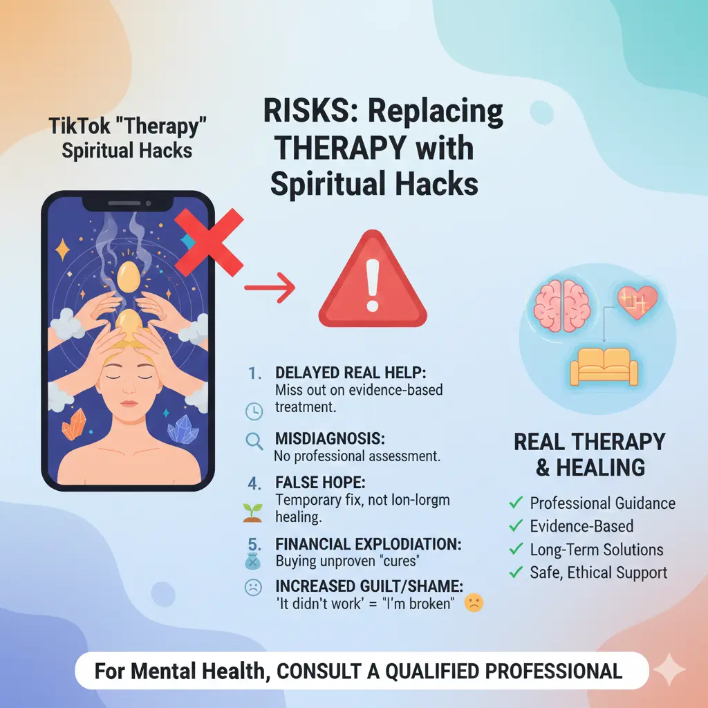 TikTok self care trends illustration showing risky viral hacks