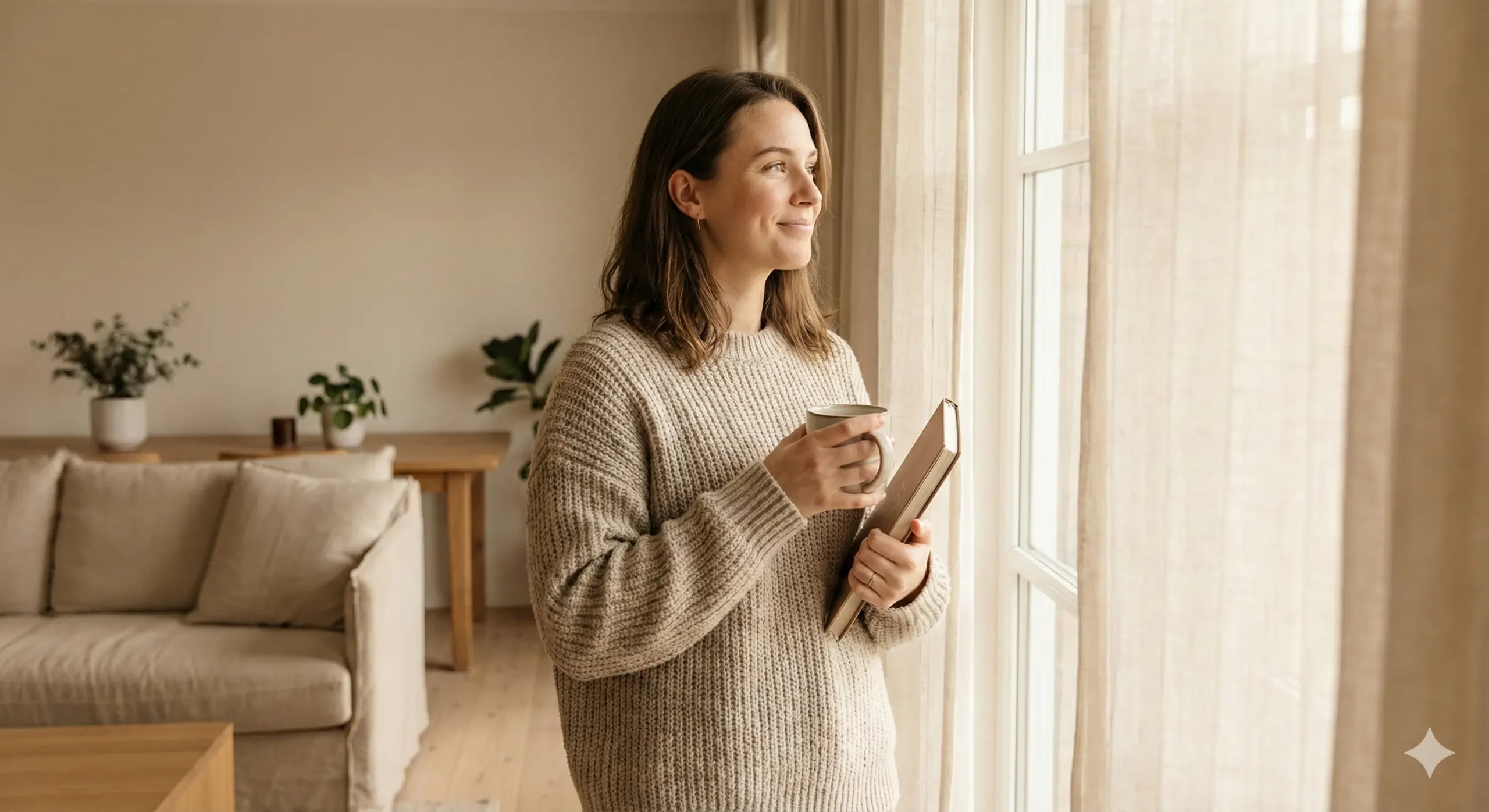 Woman practicing quiet morning habits to boost confidence in 2026 inspired by Malala's calm resilience