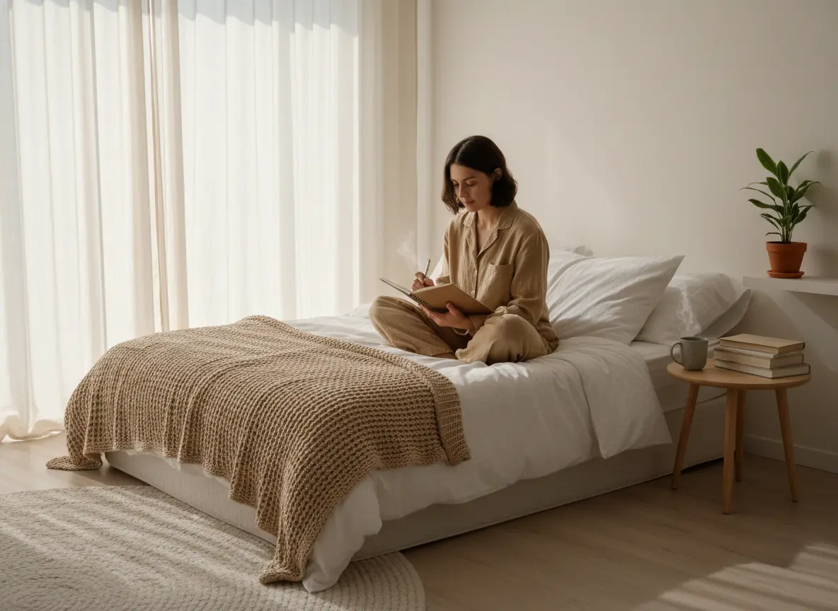 calm morning scene showing a person planning a fresh start while learning how to reset your life